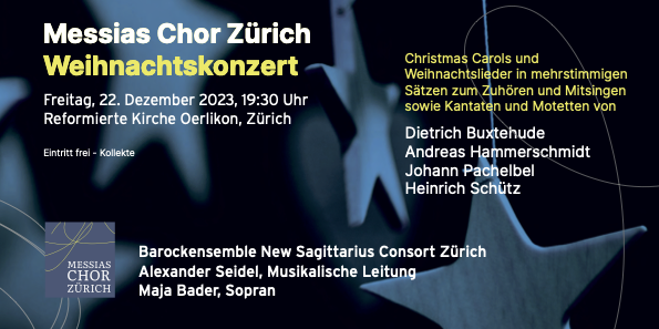 Messiaschor Karte A6 5 Weihnachtskonzert red